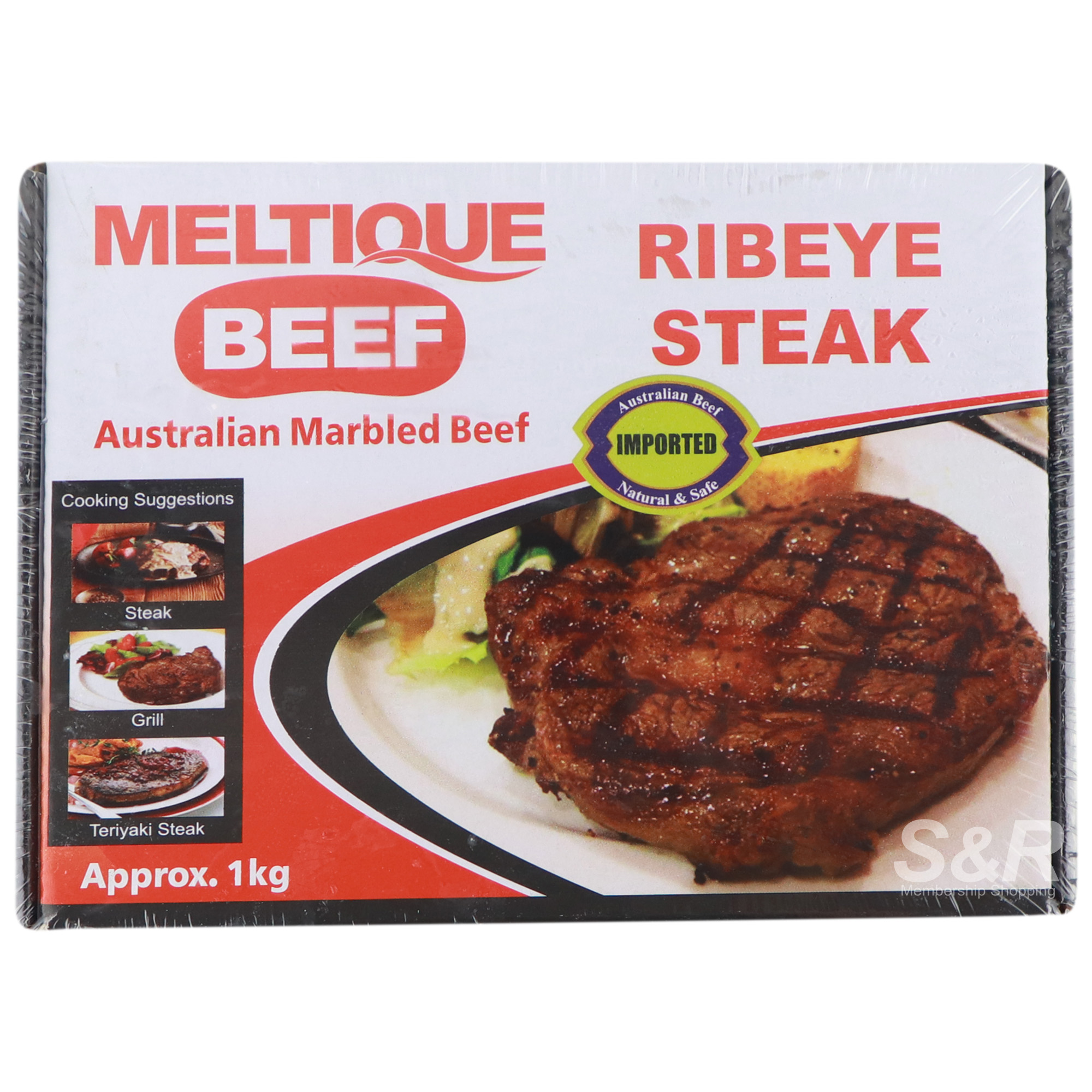 Meltique Beef Ribeye Steak 1kg